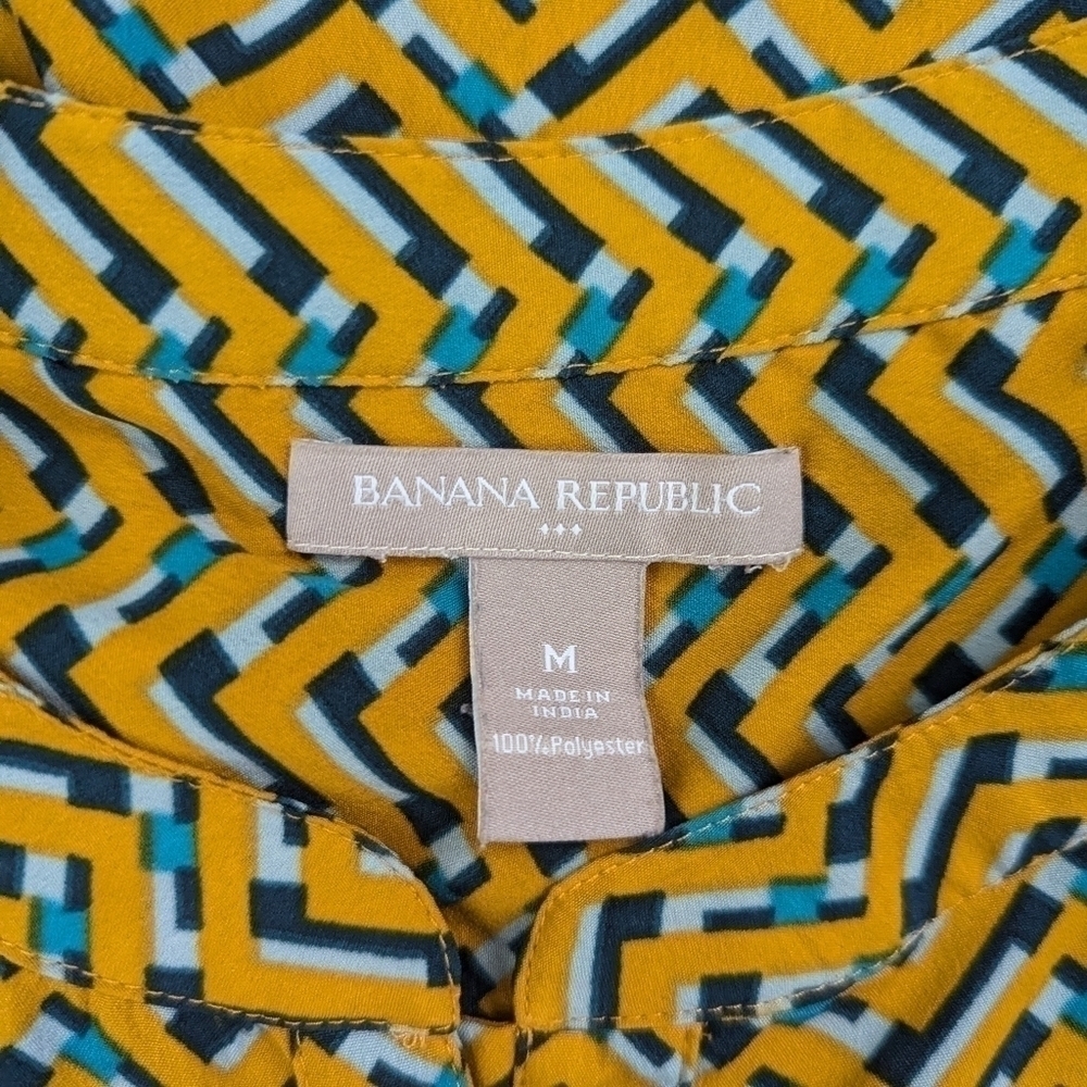 Banana Republic 3/4 Sleeve Blouse Size Medium - Picture 4 of 5